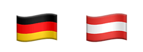 Die Flaggen von Detuschland und Österreich
